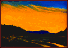 27, Orange Sky, Kahakuloa, Acrylic