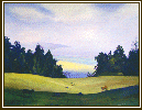 #53, Upper Kula Cow Field, Water Color