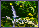 #66, Nahiku Aloha Falls, 22x30, Oil