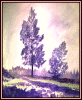 #80, Poli Poli in the Fog, Acrylic Painting, 15x22