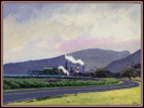 #87, Pukalani Sugar Mill, 7.5x11, acrylic painting