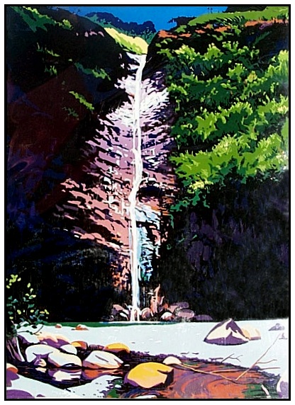 Alii Waterfall Serigraph