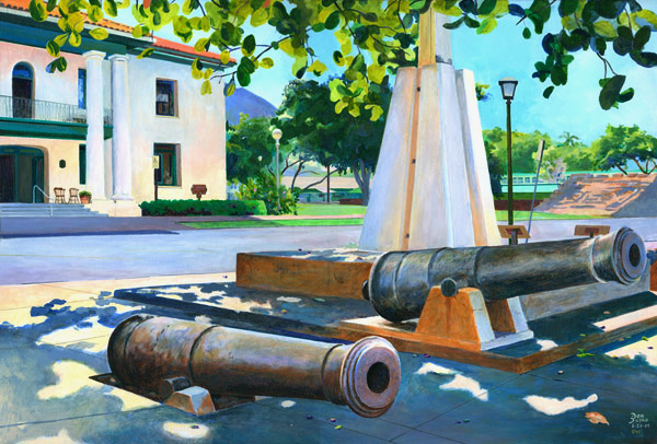 Giclee Lahaina Cannons by Don Jusko