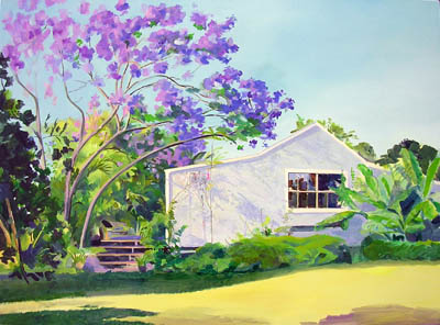 day 5 Jacaranda oil painting