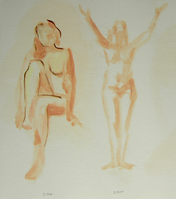 lifedrawing 3 minute oil