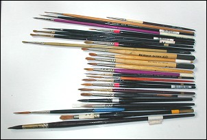 round ferrule, pointed hair, sable