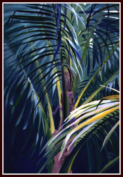 15, Palm Fronds, Acrylic