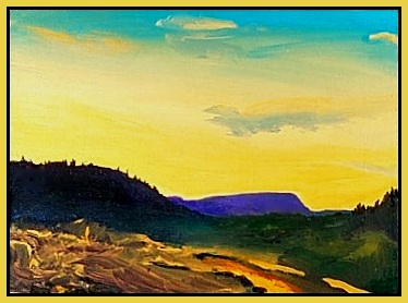 Orange Sky, Acrylic