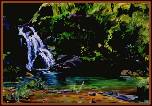 Nahiku Falls, Acrylic
