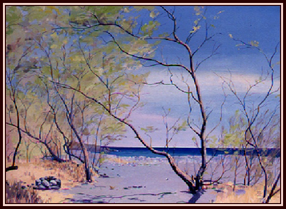 #75, Nuu Nuu Beach, 22x30, Acrylic