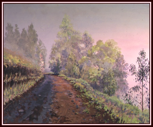#83, Poli Poli Morning, Skyline Drive, 15x22, Acrylic Painting