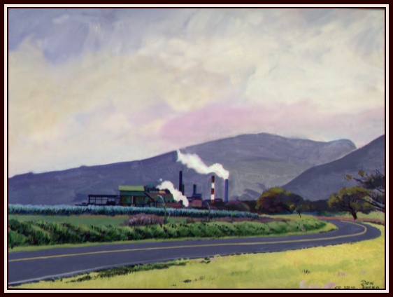 #87, Punnanai Sugar Mill, 7.5x11, Acrylic Painting
