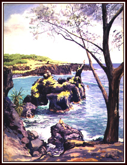 #92, Wainappanapa Rabbit Rock, Acrylic, 11x15