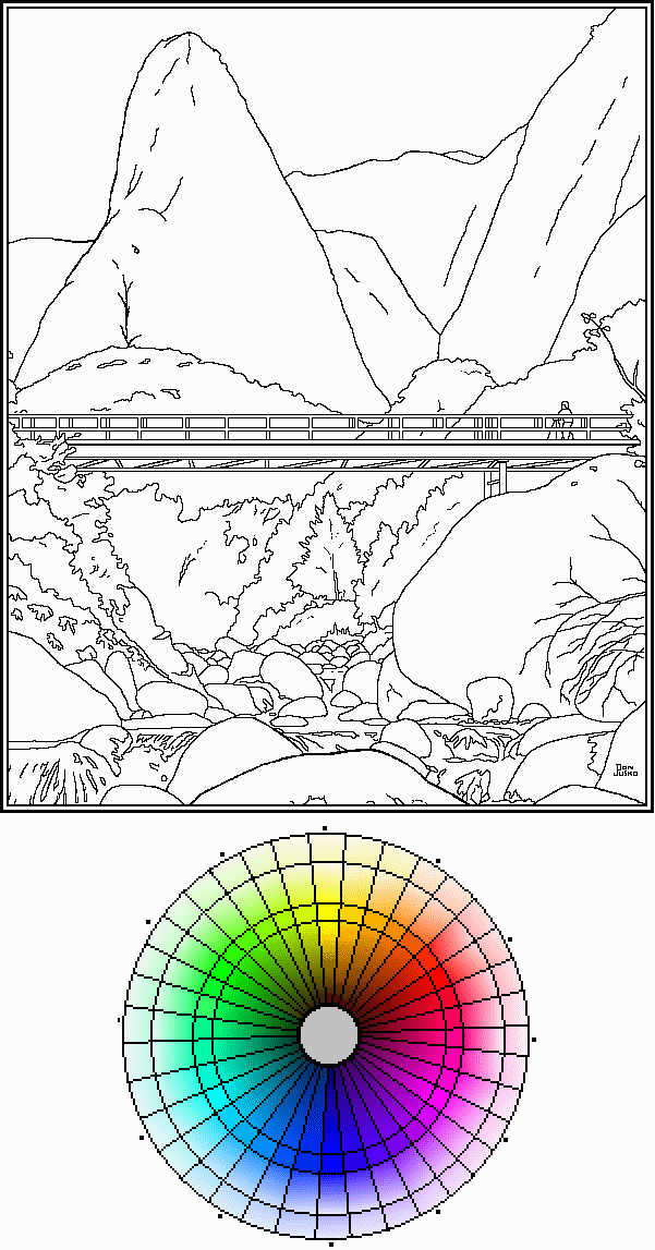 #98, png RCW color wheel and image to color-in.